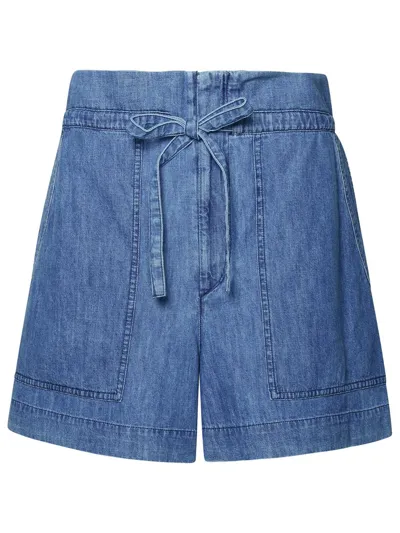 Isabel Marant Étoile Drawstring Denim Shorts In Blue