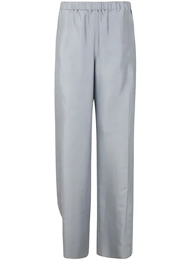 Giorgio Armani Shantung Pants Clothing In Blue