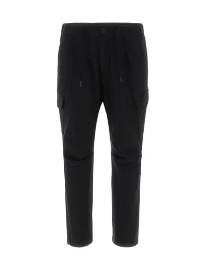 Herno Logo Patch Drawstring Pants In Blue