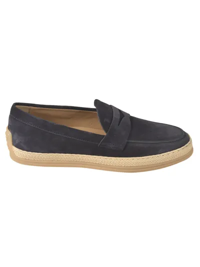 Tod's Raffia Sole Loafers In U824