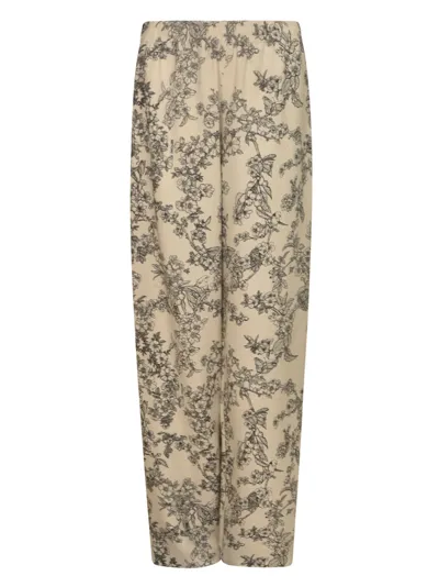 Setchu Printed Straight Trousers In Black/white