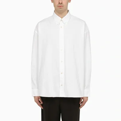 Studio Nicholson Cotton Drop-shoulder Shirt In White