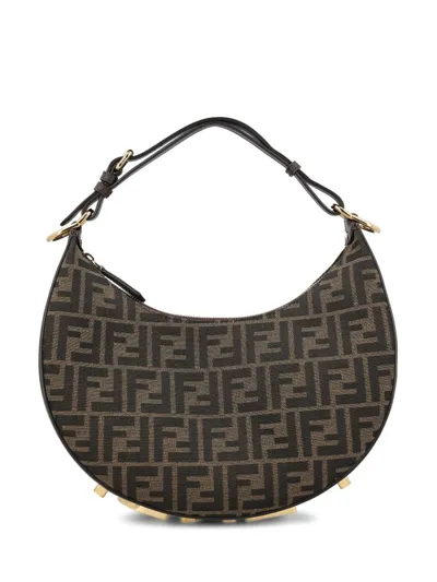 Fendi Small Graphy Shoulder Bag In Brown