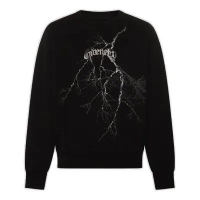 Givenchy Logo Embellished Crewneck Sweater In Black