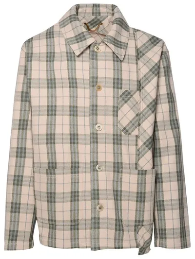 Golden Goose Check Shirt In Neutrals