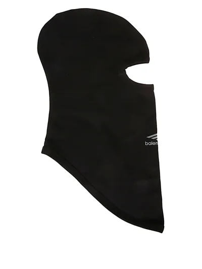 Balenciaga Logo Cotton-blend Balaclava In Black