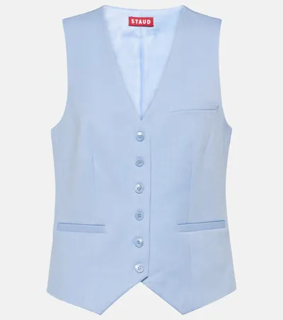 Staud Brett Vest In Periwinkle