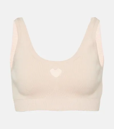 Simone Rocha Love Heart Cutout Bralette In Rose