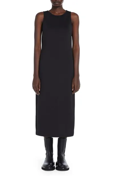 Max Mara Leisure Baccano Stretch-ponte Midi Dress In Nero