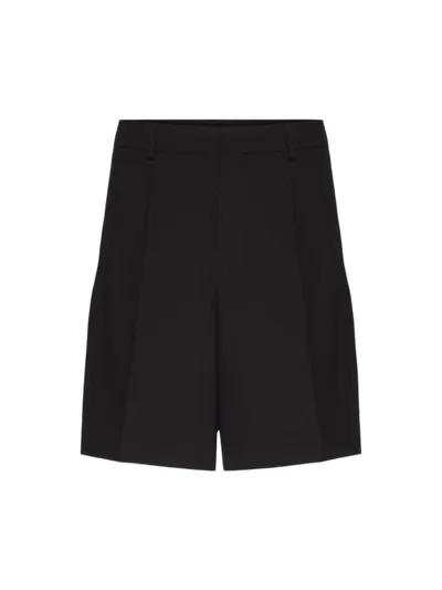 Valentino Wool Bermuda Shorts In Black