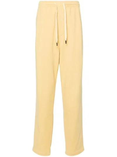 Marant Mailesco Logo-flocked Track Pants In Yellow