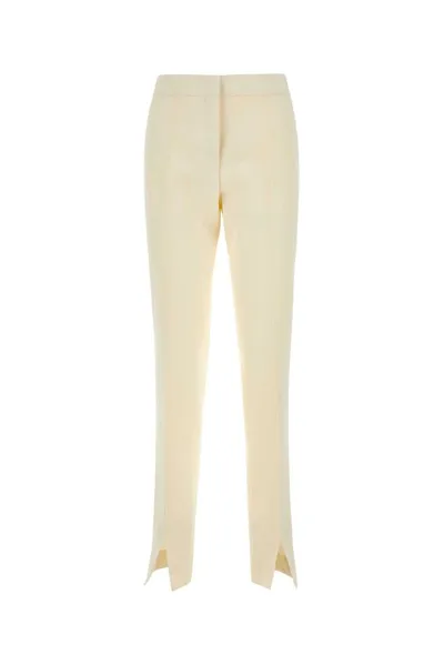 Jil Sander Seam Pleated Trousers In White