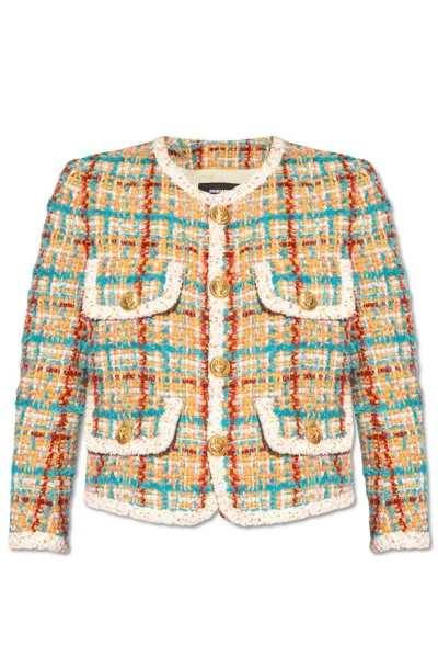 Dsquared2 Upper East Side Tweed Jacket In Multi