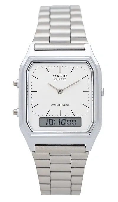 Casio Aq230 Series Watch In 金属银