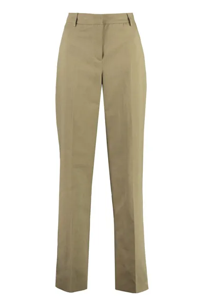 Pt01 Cotton-linen Trousers In Beige