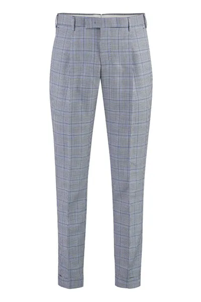 Pt01 Virgin Wool Trousers In Blue