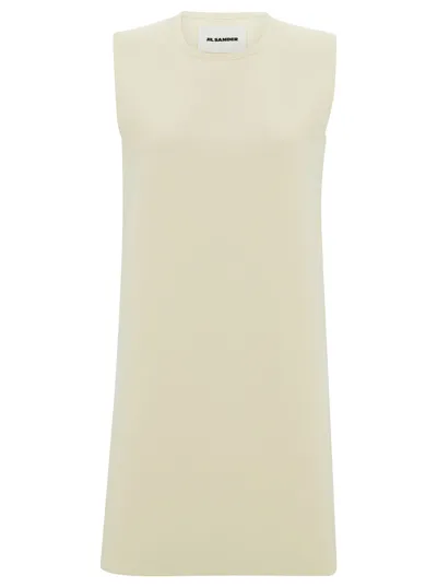 Jil Sander Sleeveless Mini Dress In Grey