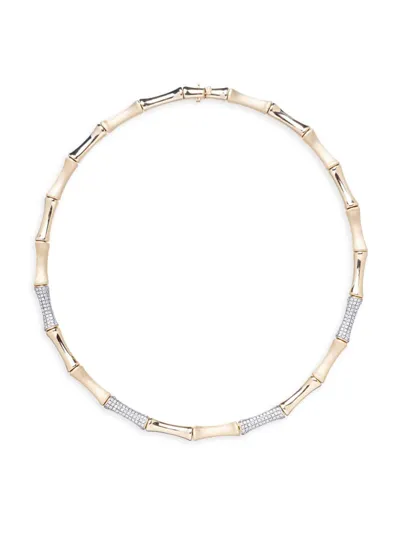 Rainbow K Women's Bamboo 14k Yellow Gold & 2.12 Tcw Diamond Necklace