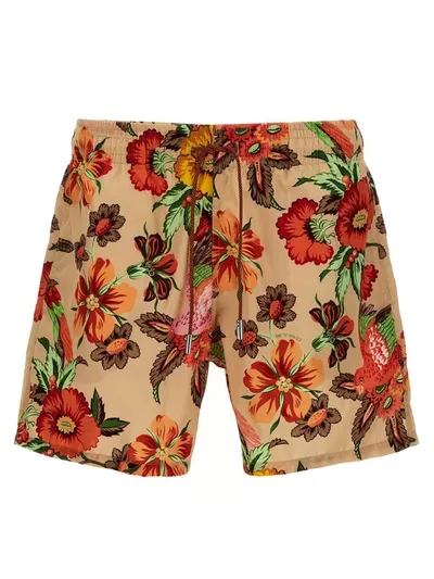 Etro Floral Printed Swimsuit In Multicolor