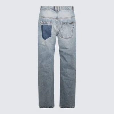 Balmain Light Blue Cotton Jeans