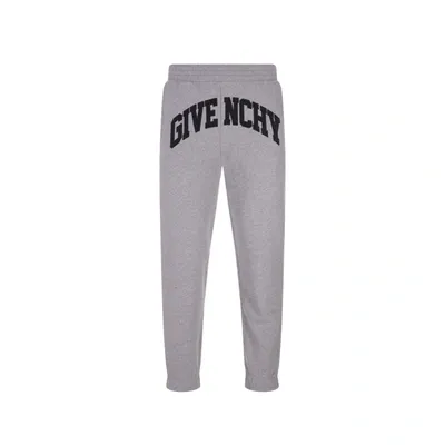 Givenchy Logo Embroidery Joggers In Gray