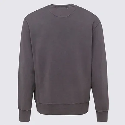 Golden Goose Anthracite Cotton Sweatshirt In Grey