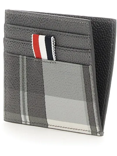 Thom Browne Card Holder With Logo In Multicolour