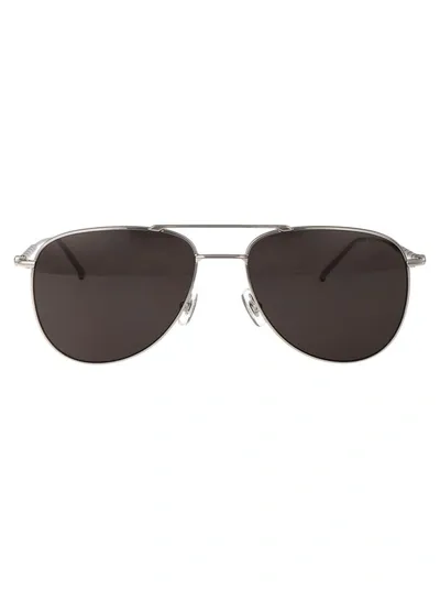 Montblanc Sunglasses In 001 Silver Silver Grey