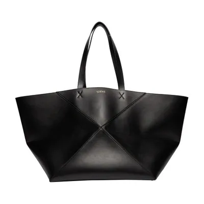 Loewe Puzzle Fold Tote In Black