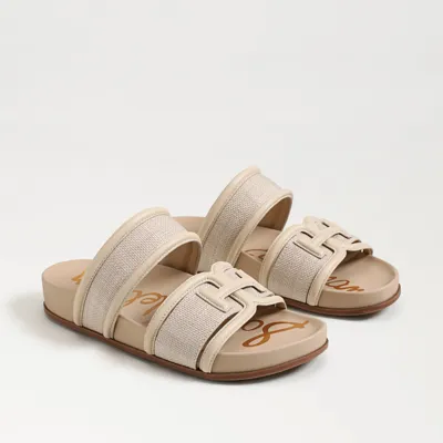 Sam Edelman Rowan Slide Sandal Linen Weave In Beige