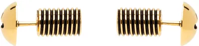 Balenciaga Gold Garage Screw Earrings In 0604 Antique Gold