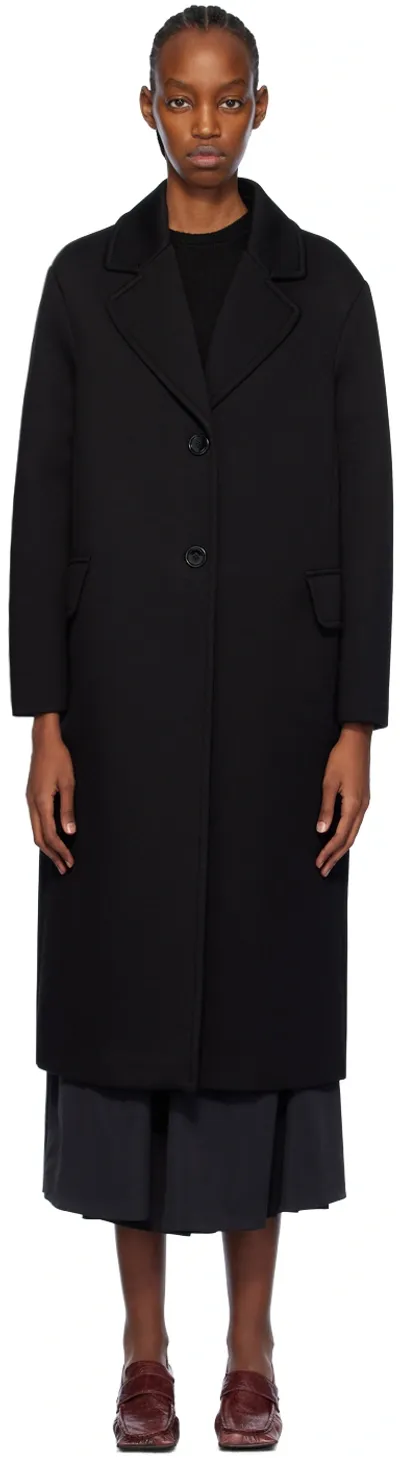 Max Mara Black Radice Coat In 002 Black