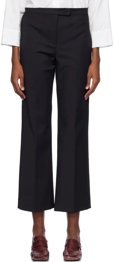 Max Mara Conico Tab Flared Pants In Black