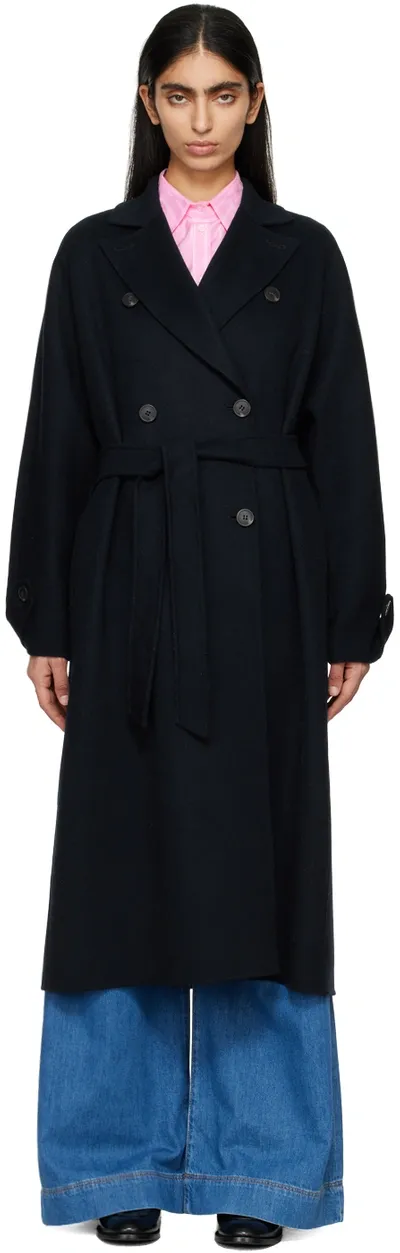 Weekend Max Mara Navy Affetto Coat