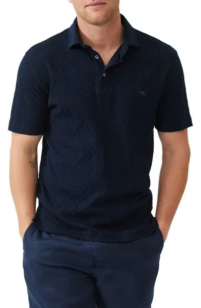 Rodd & Gunn Men's Huntsbury Textured Cotton Polo Shirt In Navy