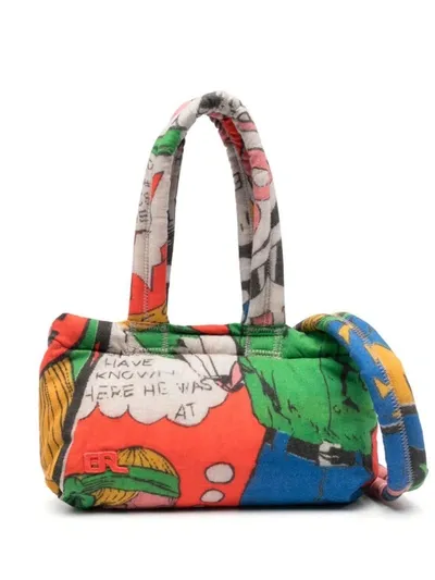 Erl Unisex Comic Mini Puffer Bag Woven Bags In 1  Comic Book