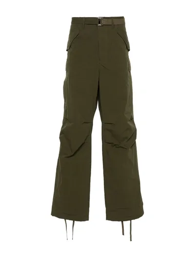 Sacai Ripstop Cargo Pants In Black