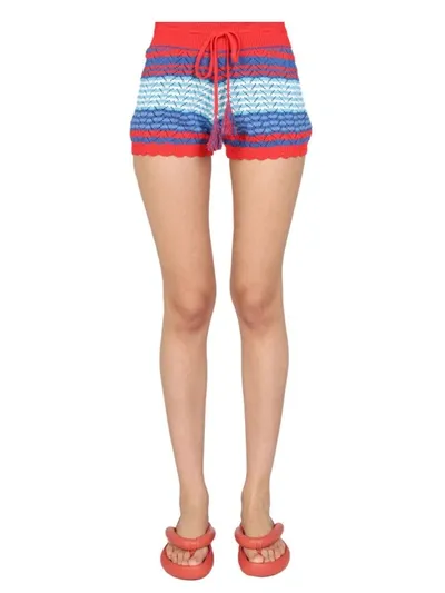 Gallo 1927 Striped Pattern Shorts In Multicolour