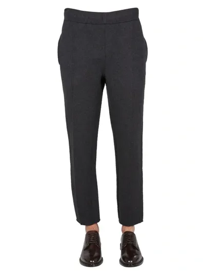 Zegna Double Knitted Jogging Pants In Grey