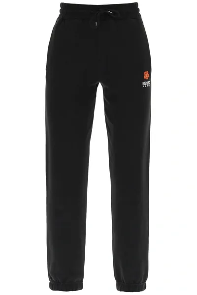 Kenzo Sporty Pants With Embroidery In Black