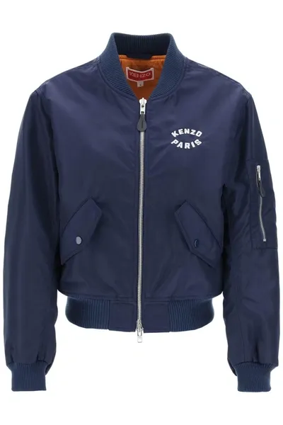 Kenzo Lucky Tiger Bomber Jacket In Blue