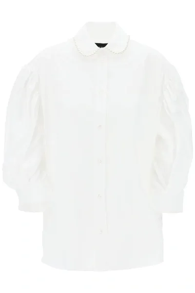 Simone Rocha White Classic Puff Sleeve Shirt