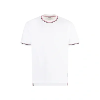 Thom Browne Cotton Crew-neck T-shirt In White