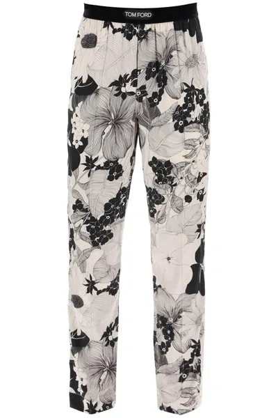 Tom Ford Pajama Pants In Floral Silk In Multicolor