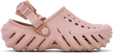 Crocs Pink Echo Clogs In Pink Clay