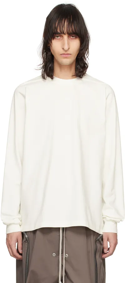 Rick Owens Off-white Crewneck Sweatshirt In 11 Milk