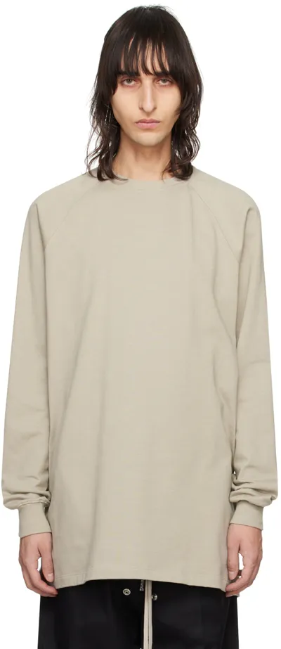 Rick Owens Off-white Baseball Sweatshirt In 08 Pearl