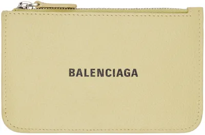 Balenciaga イエロー Cash Large Long コイン＆カードケース In 7660 Butter Yellow/