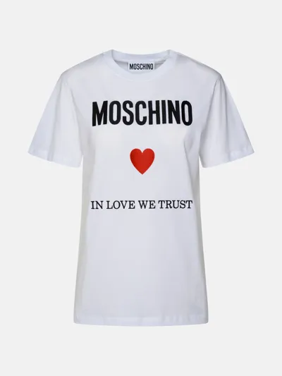 Moschino White Cotton T-shirt