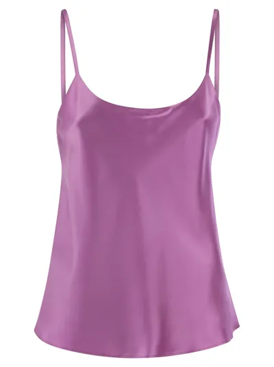 Max Mara Niagara - Silk Slip Top In Fuchsia